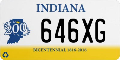 IN license plate 646XG