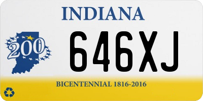 IN license plate 646XJ