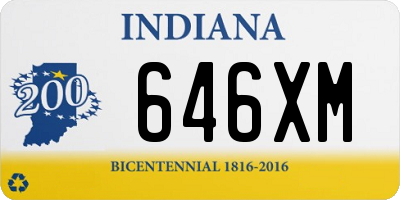 IN license plate 646XM