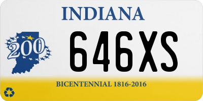 IN license plate 646XS
