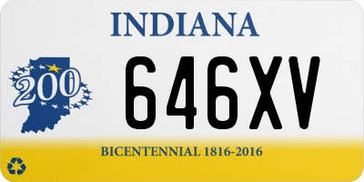 IN license plate 646XV