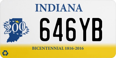 IN license plate 646YB
