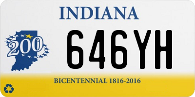 IN license plate 646YH