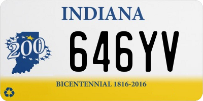 IN license plate 646YV