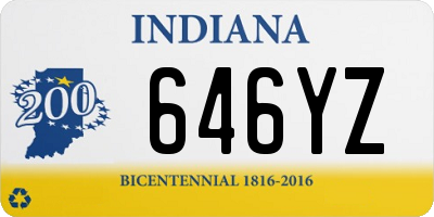 IN license plate 646YZ