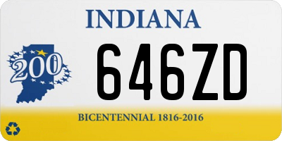 IN license plate 646ZD