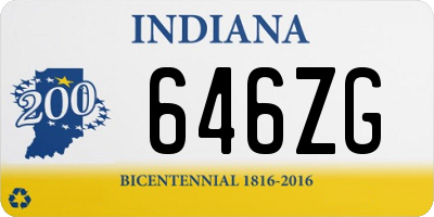 IN license plate 646ZG