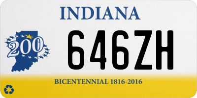 IN license plate 646ZH