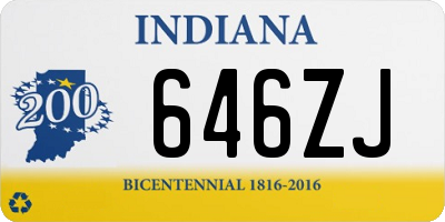 IN license plate 646ZJ