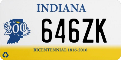 IN license plate 646ZK