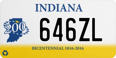 IN license plate 646ZL