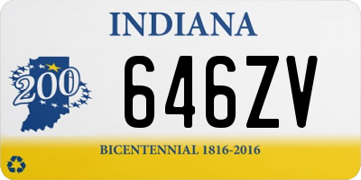 IN license plate 646ZV