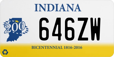 IN license plate 646ZW