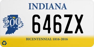 IN license plate 646ZX