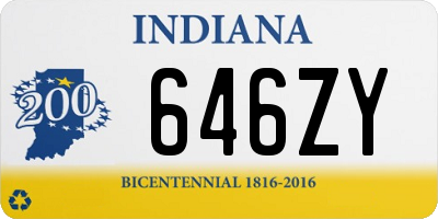 IN license plate 646ZY