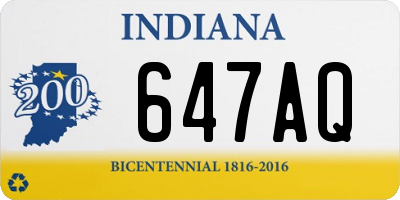 IN license plate 647AQ