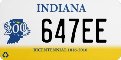 IN license plate 647EE