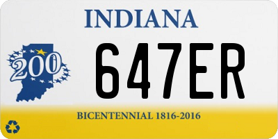 IN license plate 647ER