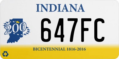 IN license plate 647FC