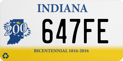 IN license plate 647FE