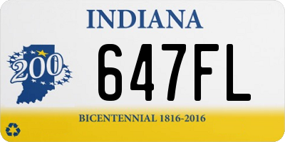 IN license plate 647FL