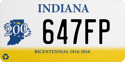 IN license plate 647FP