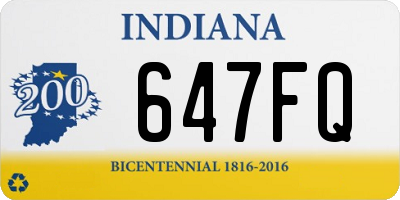 IN license plate 647FQ