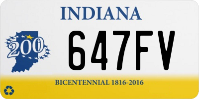 IN license plate 647FV