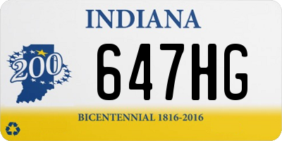 IN license plate 647HG
