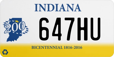 IN license plate 647HU