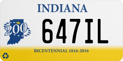 IN license plate 647IL