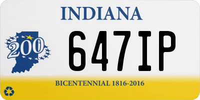 IN license plate 647IP