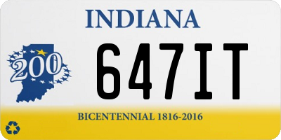 IN license plate 647IT