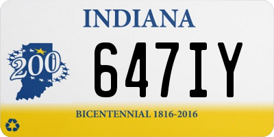 IN license plate 647IY