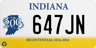 IN license plate 647JN