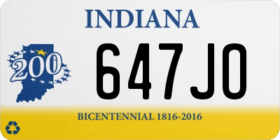 IN license plate 647JO