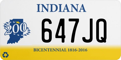 IN license plate 647JQ