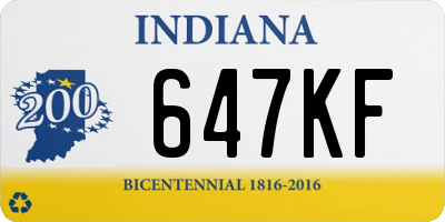 IN license plate 647KF