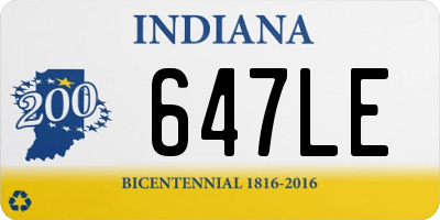 IN license plate 647LE