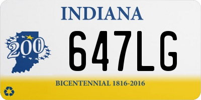 IN license plate 647LG