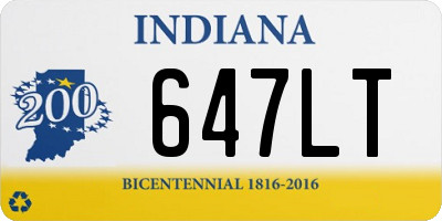 IN license plate 647LT