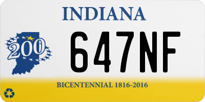 IN license plate 647NF