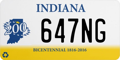 IN license plate 647NG