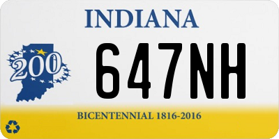 IN license plate 647NH