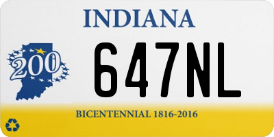 IN license plate 647NL