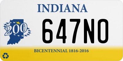 IN license plate 647NO