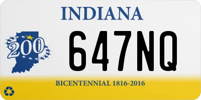 IN license plate 647NQ