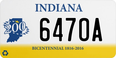 IN license plate 647OA