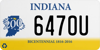 IN license plate 647OU