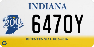 IN license plate 647OY